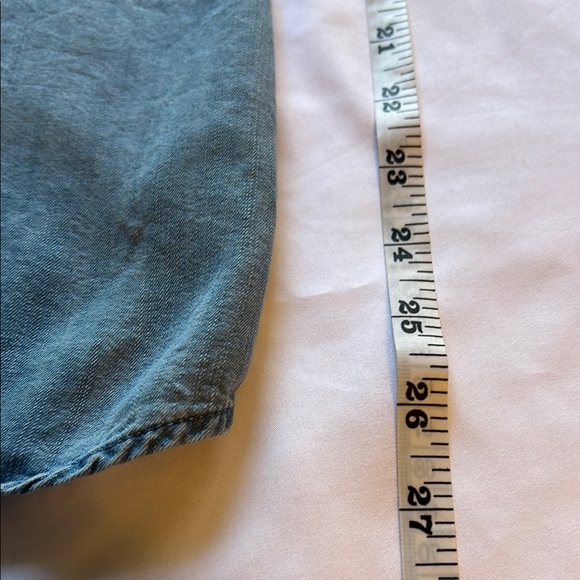 Anthropologie Blue Long Sleeve Mandarin Collar Dress Size XL EUC - Picture 9 of 10